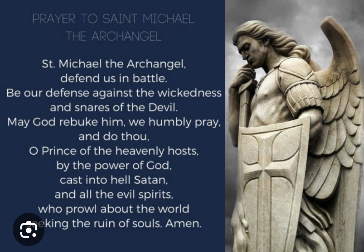 #MichaelmasDay Today is St. Michael’s Day. Archangel Michael, the leader of heaven's armies and the #angel who defeated #Lucifer. His 🙏🏻#Prayer: