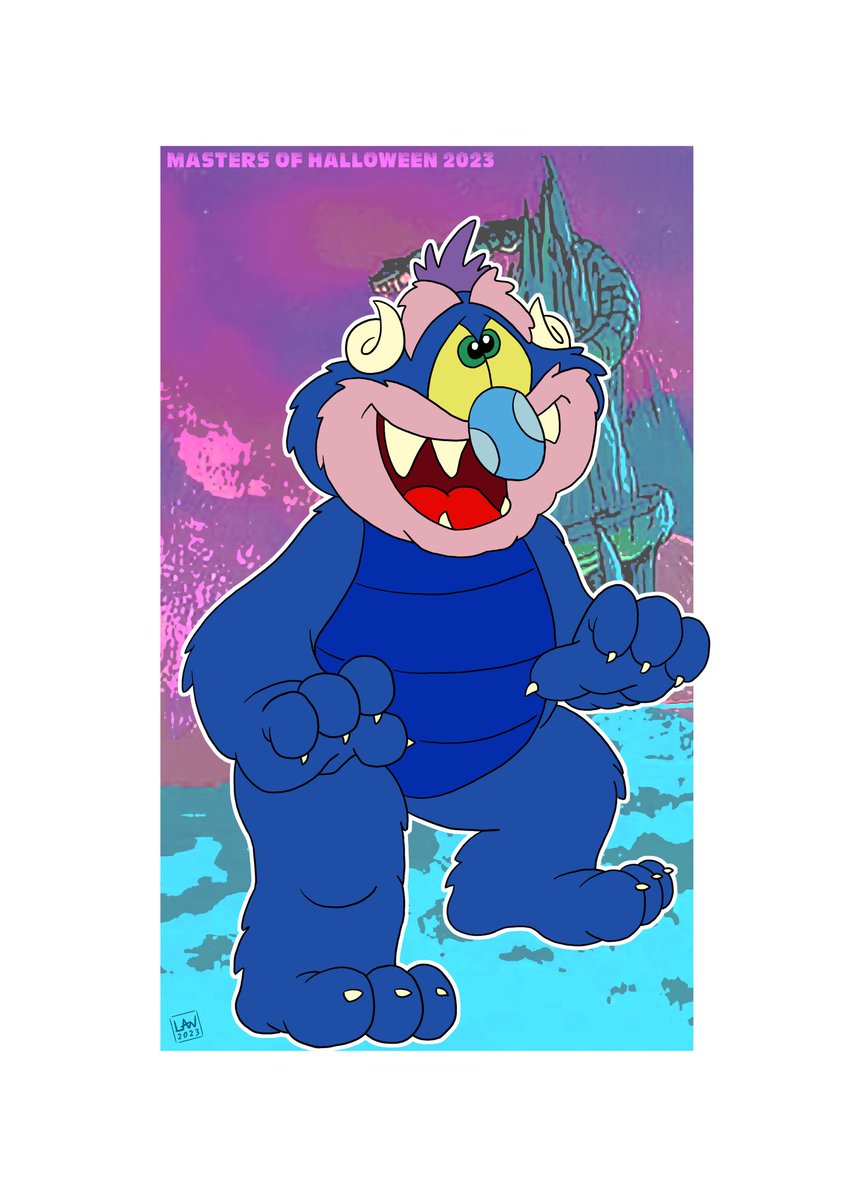 Evil Warrior My Pet Monster - Masters of Halloween #MOTUdrawingchallenge #MastersoftheUniverse #MastersofHalloween #Halloween2023 #mypetmonster #evilwarrior #fanart #digitalart #HalloweenFrightZone #cartoons #digitalillustration #xppen