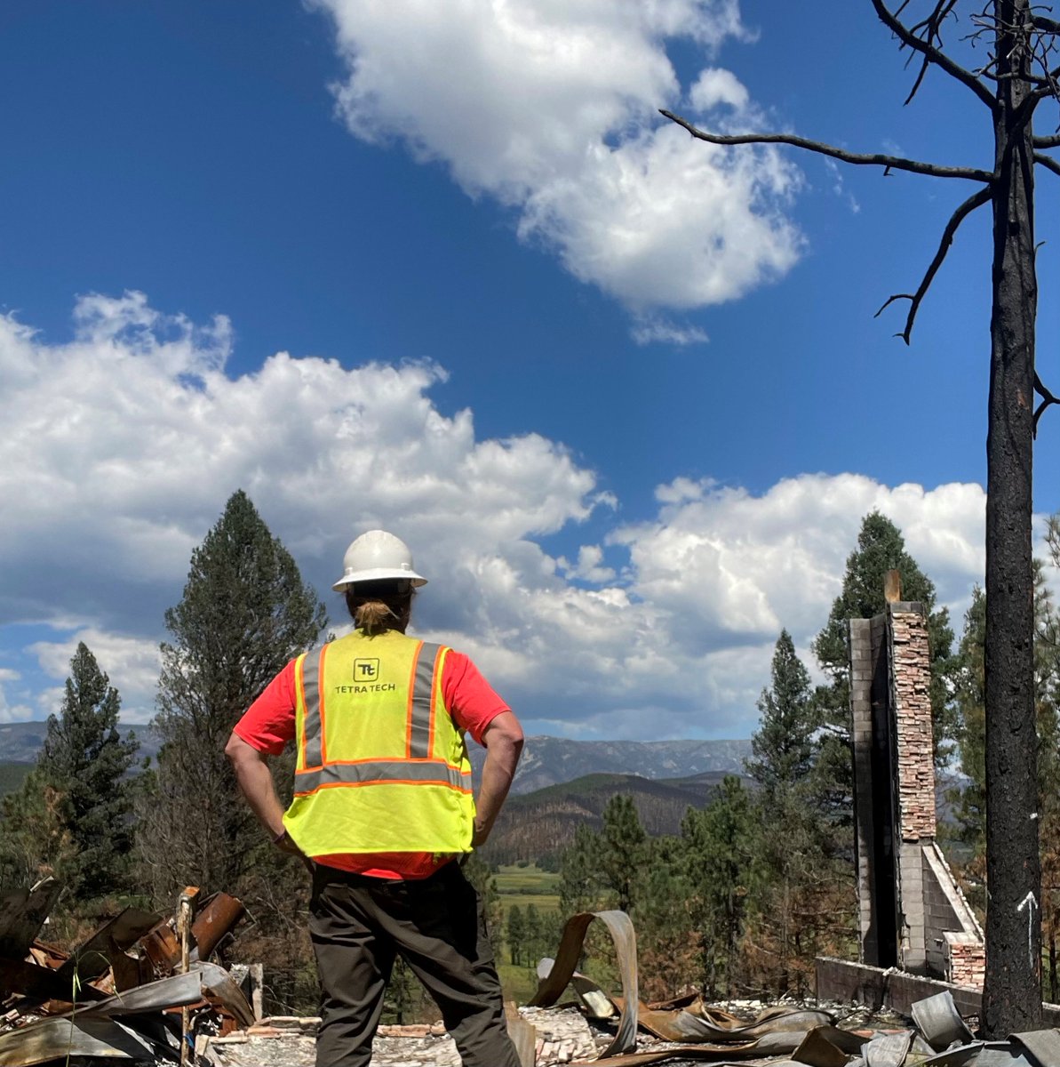 Photo from the Field: Our #environmental and field teams worked together on debris removal efforts for a wildfire in northern New Mexico, paving the way for this village to rebuild stronger.