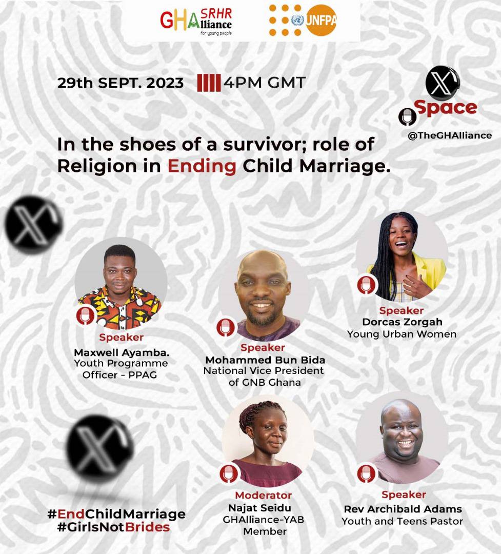 maxayamba's tweet image. I am glad to join the discussion this afternoon to share some thoughts and insights on #EndingChildMarriage and creating safe spaces for adolescents to thrive. Spare a couple of minutes to join too. @PPAGGhana @kabacaesar @atabinore @IddrisuAliu3