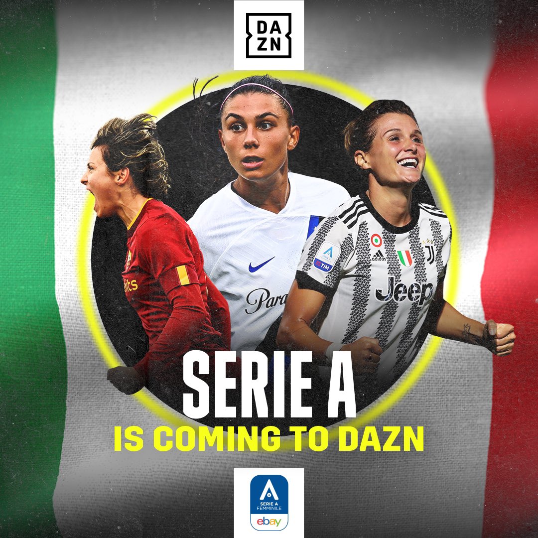 Ciao 🇮🇹 

Watch Serie A live on DAZN.com this weekend!

AS Roma vs. Como
Juventus vs. Sampdoria
Inter vs. Fiorentina