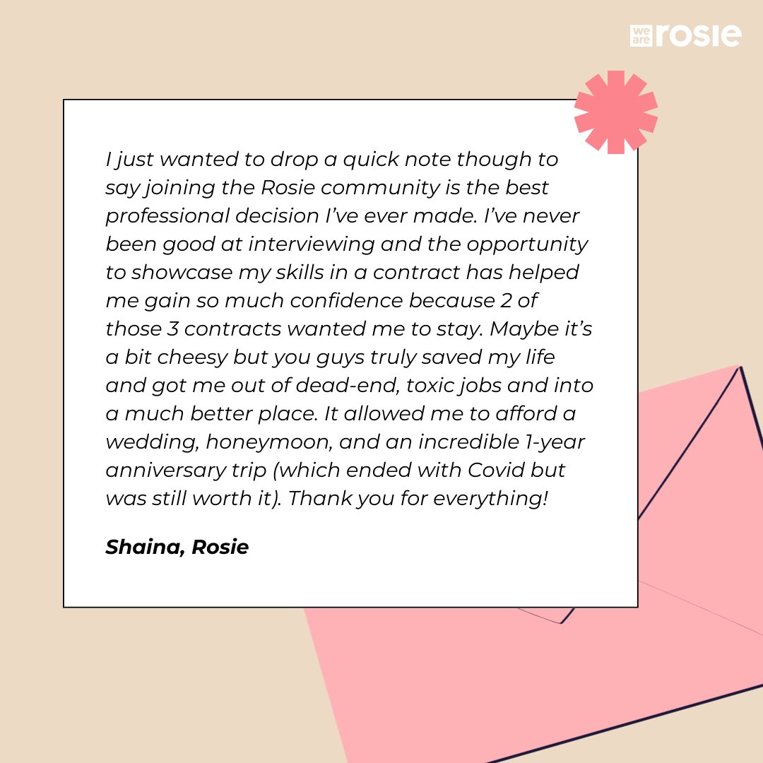 Hearing from our Rosies never gets old. This is why we do this work. 🥰🌹

#WeAreRosie #RosiesAreRad #RosieLove #Marketing #Community #Gratitude