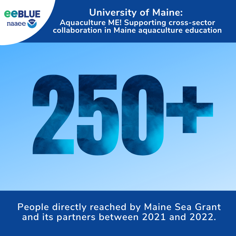 NOAAeducation's tweet photo. Celebrate #AquacultureWeek with us be learning about how Maine Sea Grant and its partners supercharged educators' abilities to deliver aquaculture programming through their #eeBLUE #AquacultureLiteracy mini-grant: https://t.co/eU71d5WP6P
@thenaaee @Maine_Sea_Grant https://t.co/q1RUFhBNwx