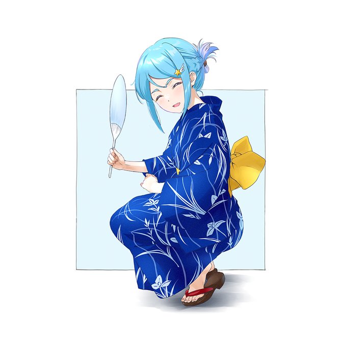 「paper fan yukata」 illustration images(Latest)