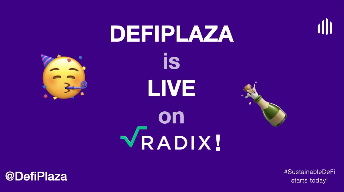 DEFIPLAZA is LIVE on RADIX!