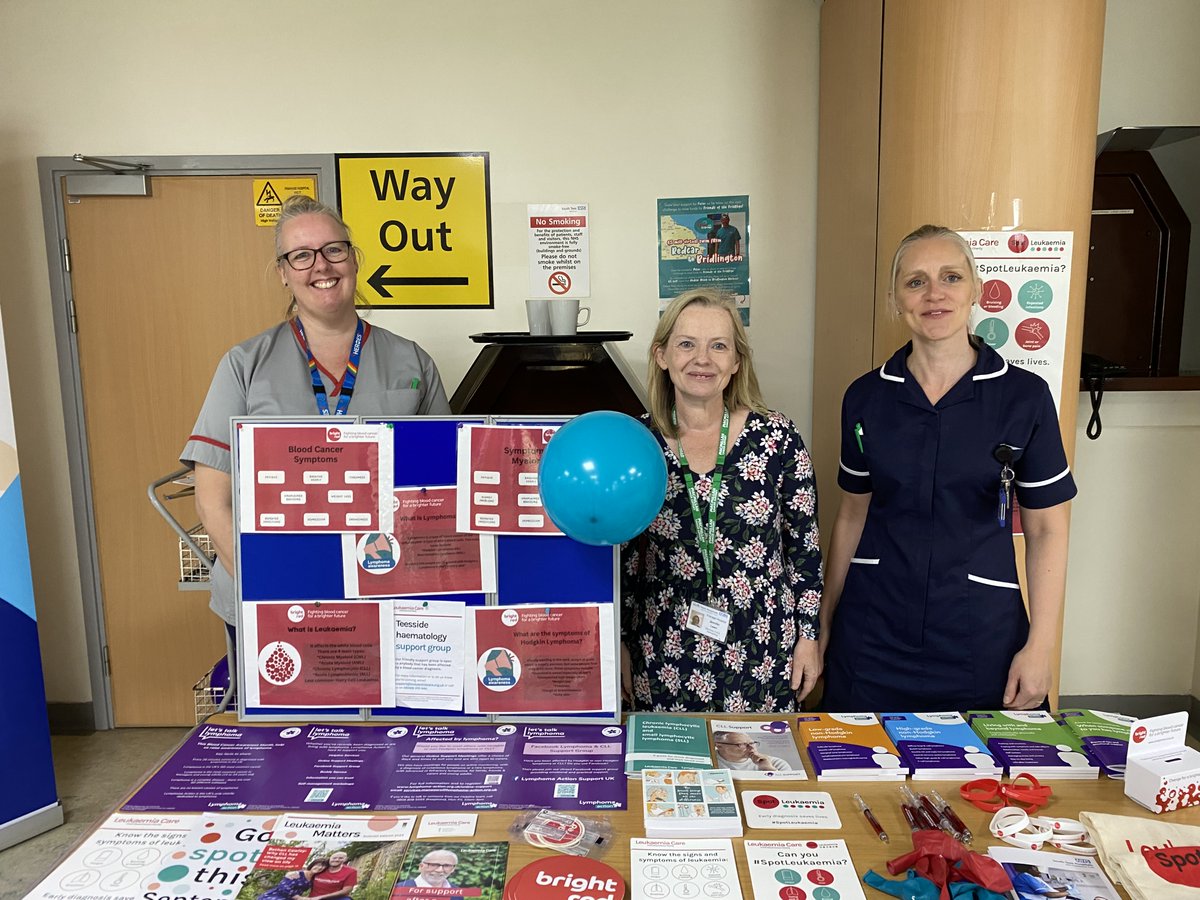 To mark the end of #BloodCancerAwarenessMonth, our haematology team set up a stall in the #FriarageHospital to raise awareness of blood cancer and shared key tips and knowledge with staff, patients and visitors.  

To learn more, visit: bloodcancer.org.uk/get-involved/b…

#SayBloodCancer