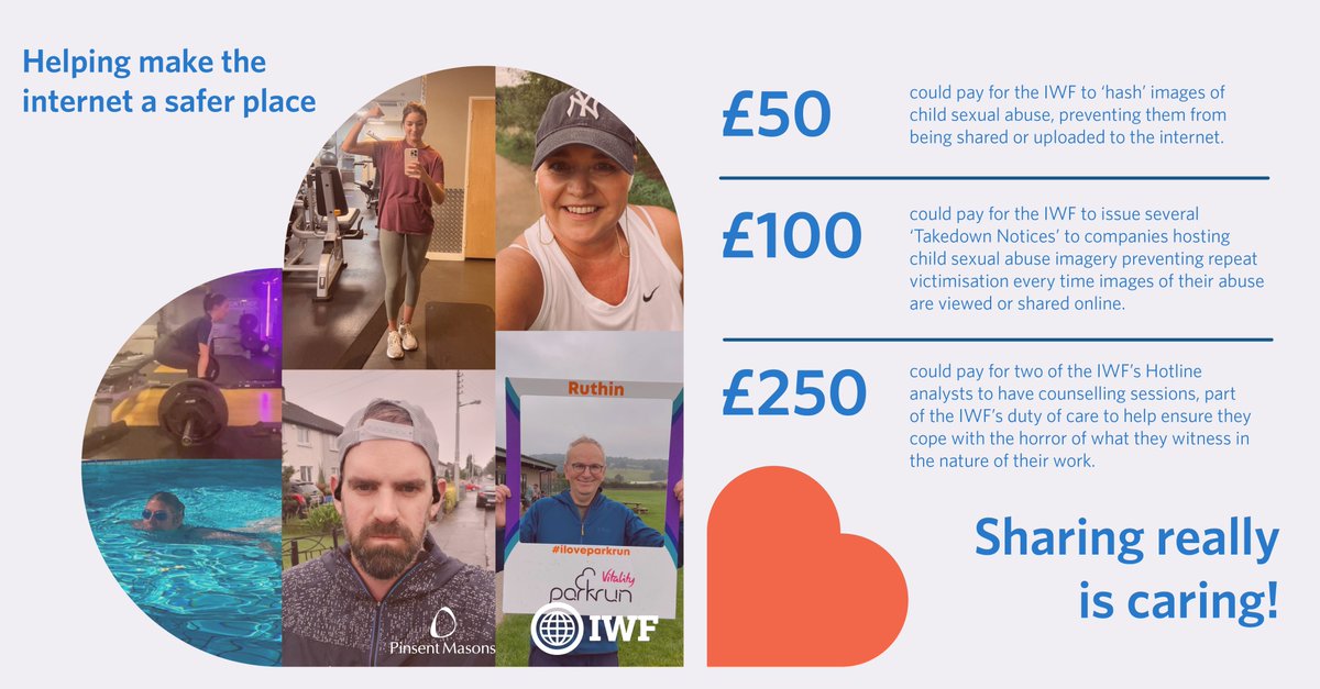 We’re halfway through a month-long fundraising challenge in support of the <a href="/IWFhotline/">Internet Watch Foundation (IWF)</a> organised by our partners at Pinsent Masons, this challenge unites members of the cybersecurity community to gather the highest total of exercise minutes - shorturl.at/jl267