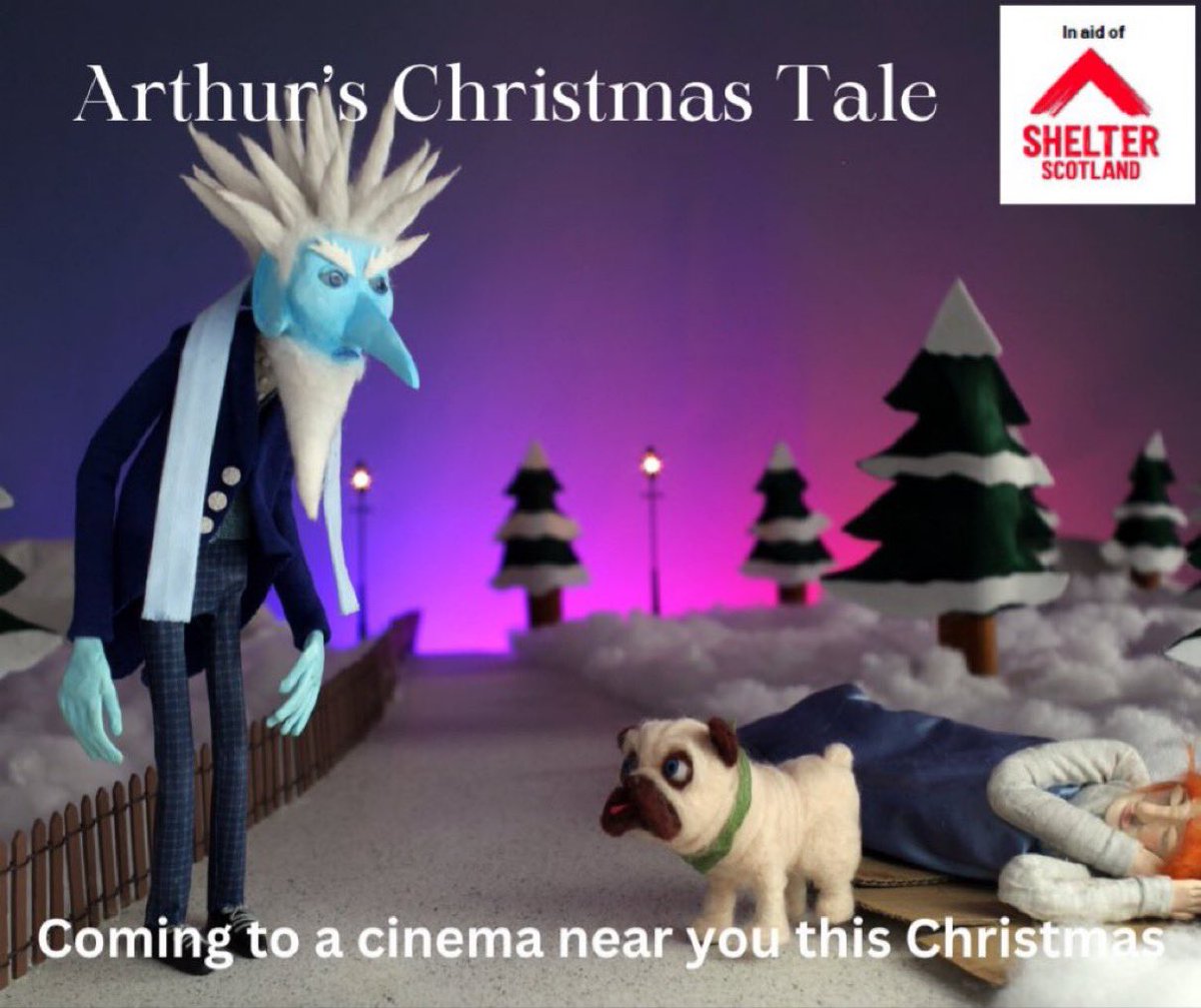 Arthur’s Christmas Tale written by <a href="/ah_proctor/">AH Proctor</a> is showing in cinemas across Scotland this December to raise funds for <a href="/shelterscotland/">Shelter Scotland</a> Please spread the word to help us make a difference #arthurschristmastale