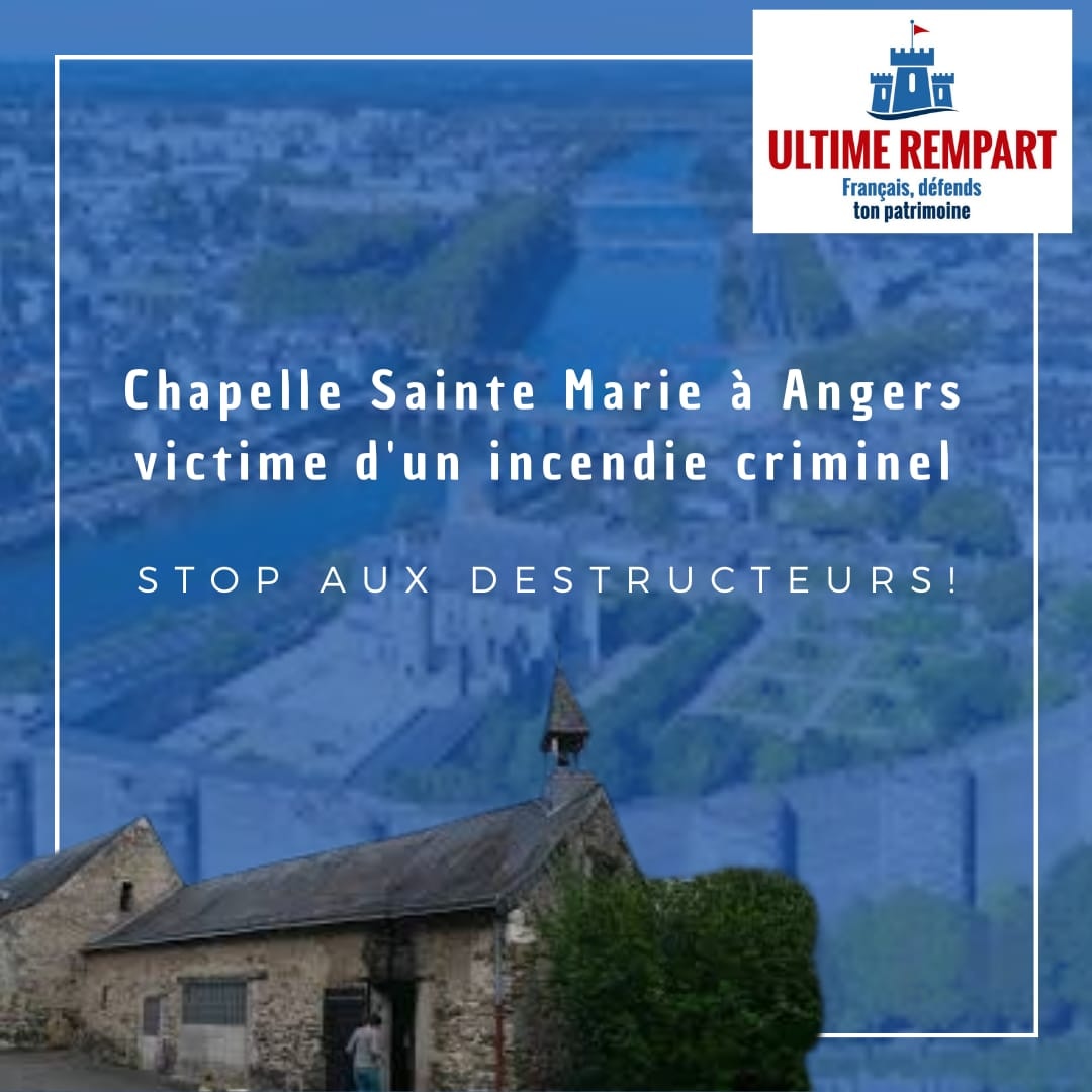 CollecStJoseph's tweet photo. ⚠��� La chapelle St Marie à Angers a été victime d'un incendie criminel !

#anger #patrimoine #anjou #ultimerempart https://t.co/RIHQD2QIo6