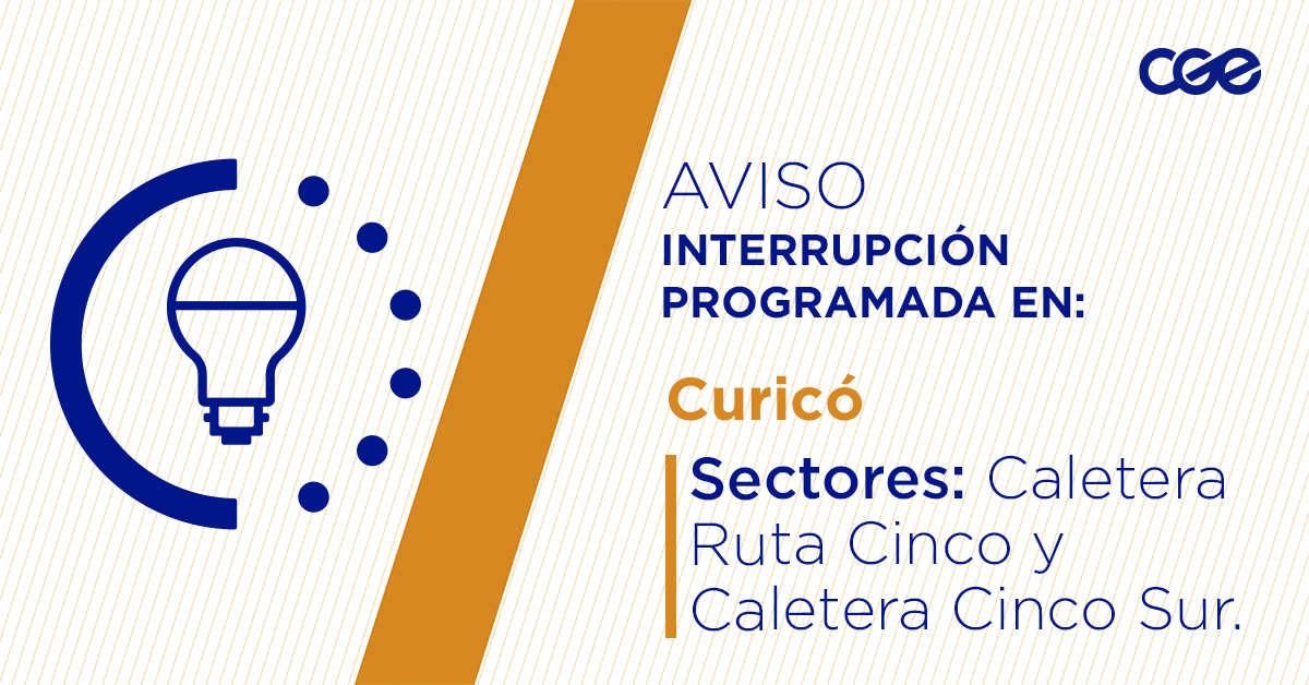 Para mejorar la calidad del suministro de nuestros clientes de #Curicó, este martes, entre 14:30 y 16:00 horas, se realizará una #InterrupciónProgramada (sectores en la imagen 👇) debido a trabajos de mejoras. Recuerda desconectar tus artefactos 🔌