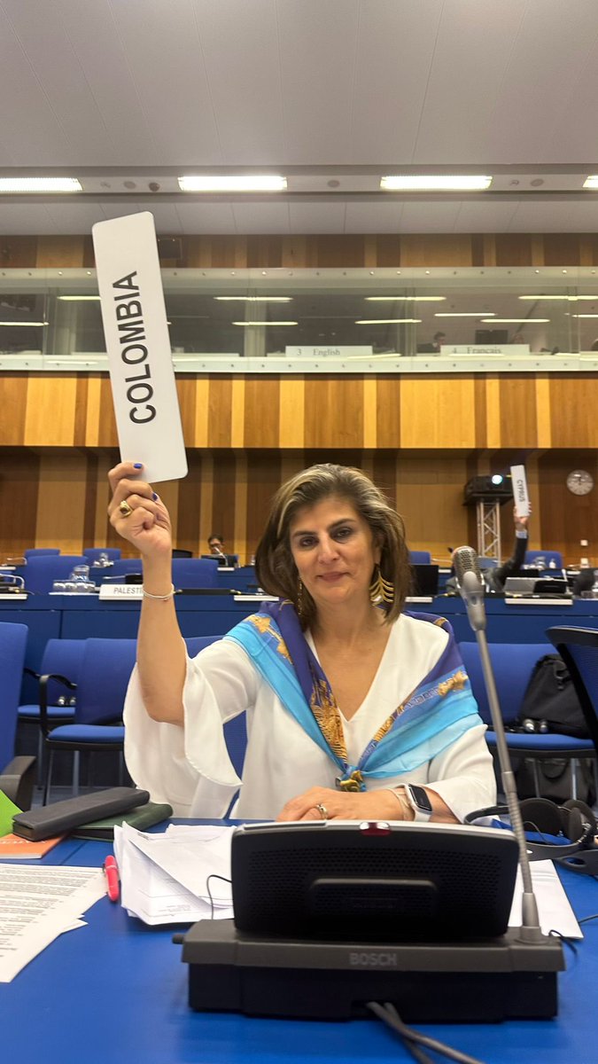 Lauraggils's tweet photo. ¿Sabían que unos 17 Estados miembros del Organismo de Energía @iaeaorg no pueden tener acceso a su Junta de Gobernadores? Es un atentado contra la igualdad de los Estados.  Colombia co-patrocinó la resolución impulsada por Kazajistán que aboga por acabar con esta injusticia. https://t.co/4SpEFv2nJO