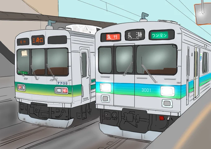 西武に譲渡予定の東急9000系新型車に合わせて青系のグラデーション帯と空いている3000番台の形式を予想 秩父鉄道に直通して元同僚の東急8090や8500系とも再会してほしいですね.... 