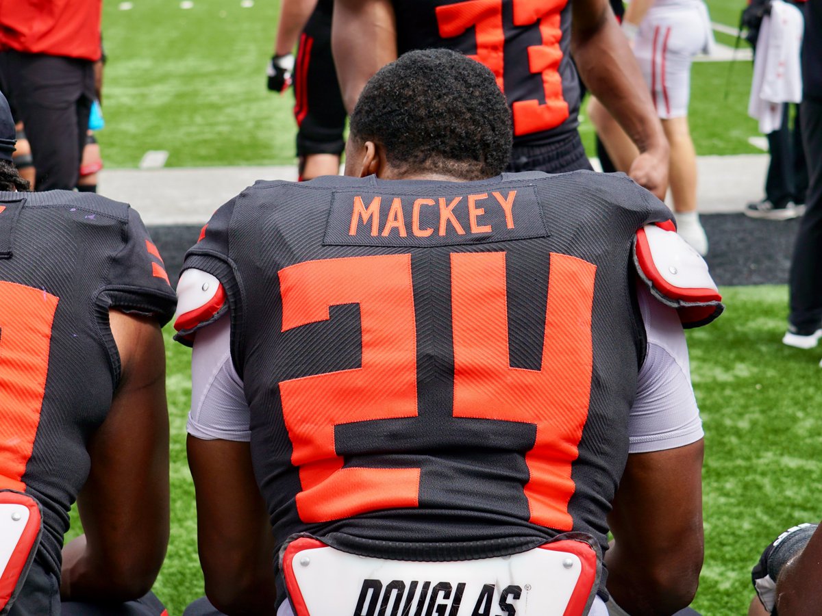 Javante Mackey, a redshirt freshman, ranks 22nd nationally in solo tackles (5.0/game) and top-100 in the nation in total tackles (7.5/game).