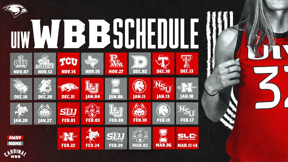 UIWWBB's tweet photo. Basketball season is *almost* here 👀‼️

The Cardinals are set to host 15 games at the McDermott Center for the 2023-24 season 

📰 https://t.co/XMvA3MXl2u

#TheWord https://t.co/SRx6QG5WJu