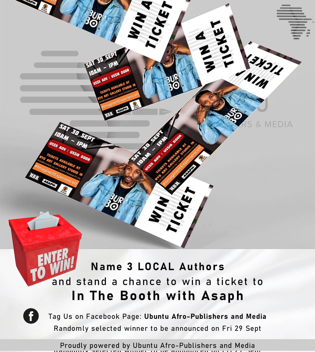 It's Giveaway time!!!
<a href="/AsaphAfrika/">A S A P H 🌍</a> <a href="/ByoArtsFestival/">Bulawayo Arts Festival</a> <a href="/BYOgallery/">National Gallery in Bulawayo</a> <a href="/intwasa/">#Intwasa25</a>