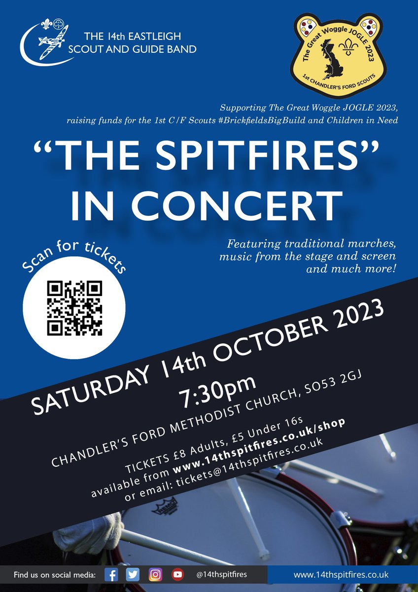 14thSpitfires's tweet photo. Our next concert is now just over two weeks away - raising money for @WoggleJogle and @BBCCiN. Join us for a great evening of music with something for everyone!

Get your tickets here: https://t.co/FcQRLYn6YT https://t.co/nJ4HlFlyNz
