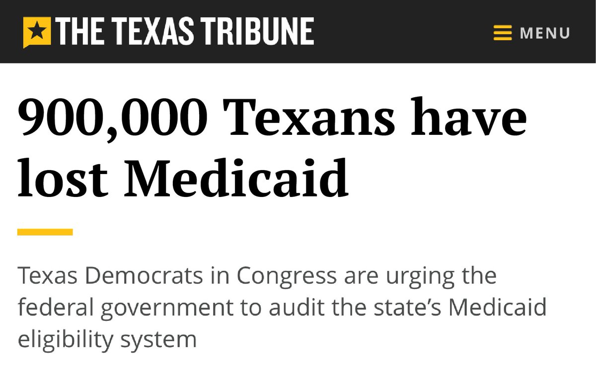 Nearly 1 MILLION Texans have lost Medicaid in the past few months—most of them are children.

Now they’re kicking off significant numbers of pregnant women, preventing them from receiving the healthcare they need.

So much for family values…