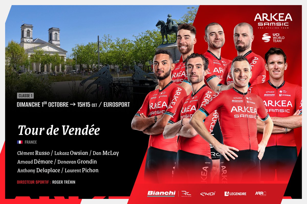 Laurent Pichon tire sa révérence ce dimanche sur le Tour de Vendée ! 🎩

Le briefing 👇
team-arkea-samsic.fr/tour-de-vendee…
