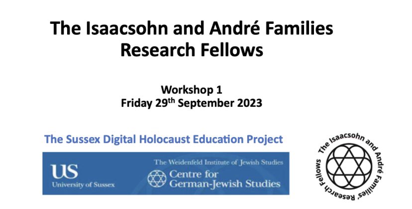Thanks so much to The Isaacsohn and André Families Research Fellows who came to our workshop this afternoon. We are really looking forward to continuing the discussions and welcoming the team to campus next month! @Centre_GJS @SussexUniMAH @TheKeepArchives @MassObsArchive