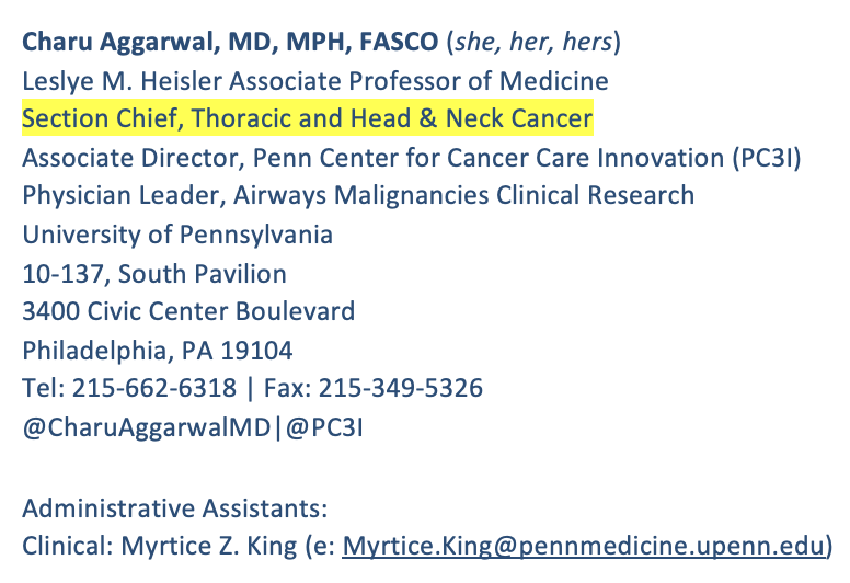 Charu Aggarwal, MD, MPH, FASCO tweet media