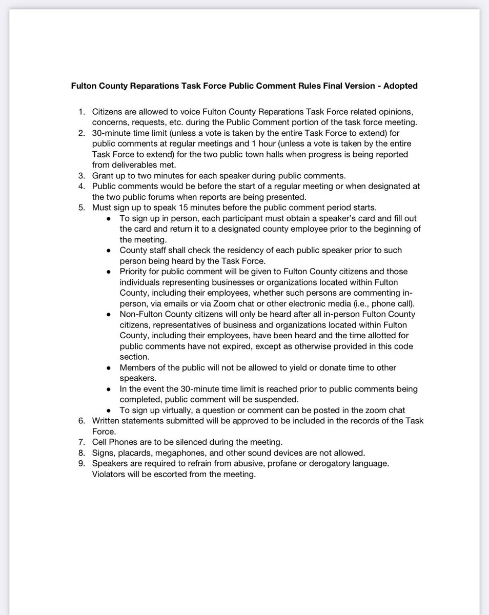 Fulton County Reparations Task Force Meeting 

Thursday, October 5, 2023
6 p.m. - 8 p.m.

Location: Fulton County Government Center Assembly Hall, 141 Pryor St SW, Atlanta, GA 30303

October 5, 2023 agenda coming soon.

URL: fultoncountyga.gov/reparationstas…