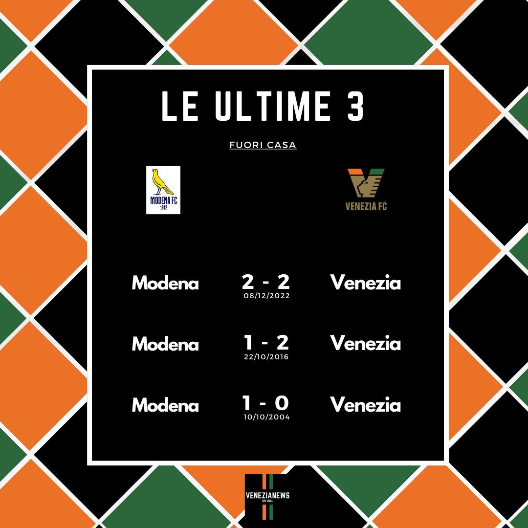 Last 3️⃣ #ModenaVenezia

#VeneziaFC #SerieBKT #ArancioNeroVerde #Venezia