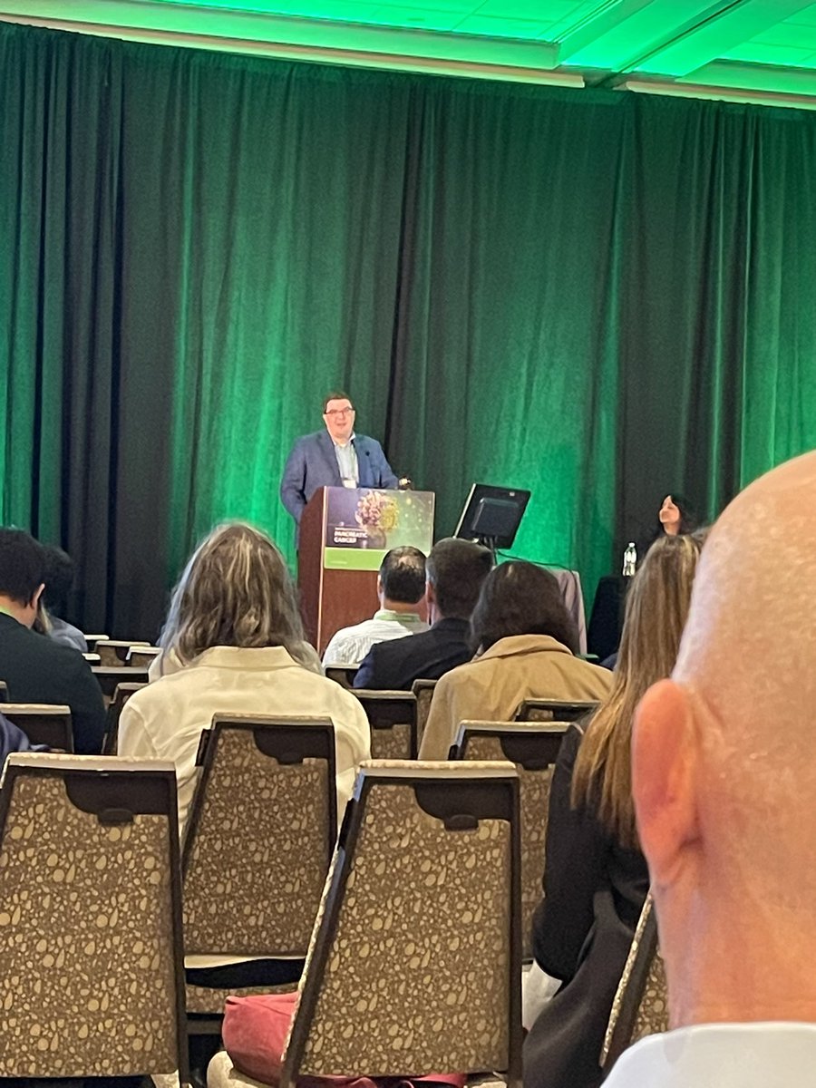 arosenzweig19's tweet photo. Fantastic talk from @PitarresiLab on #cachexia in #pancreaticcancer. Super flattered to see my tweet on screen honoring long-term pancreatic cancer survivor and @PanCAN advocate Kay Kays asking a question about cachexia at last year’s meeting 💜 #AACRpan23 https://t.co/9cJiVW4bnW