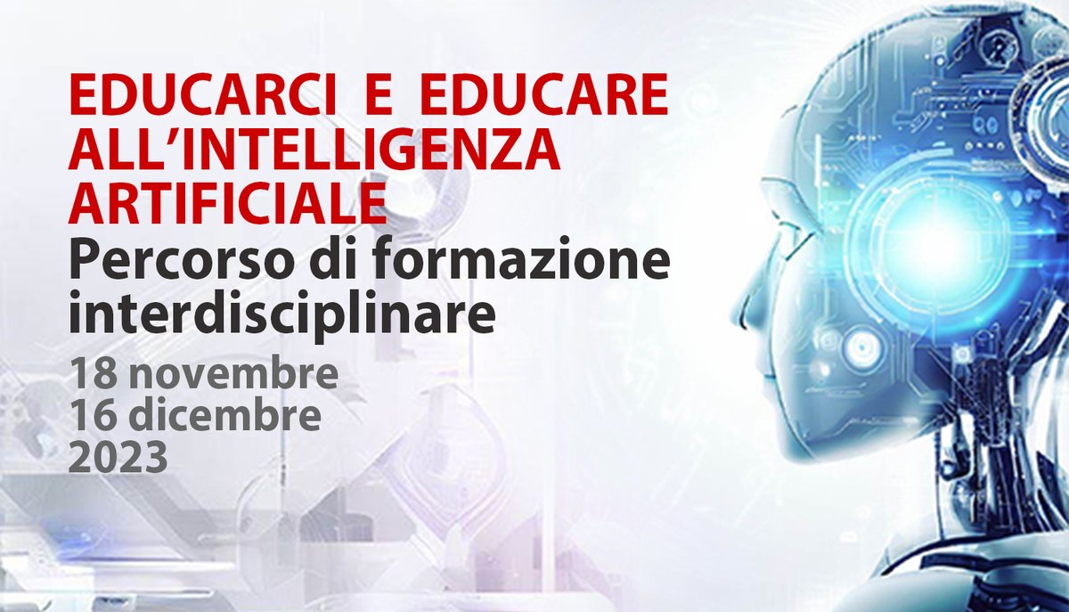 Facoltà di Scienze dell'Educazione Auxilium (@pfse_auxilium) on Twitter photo «Intelligenza artificiale e sapienza del cuore: per una comunicazione pienamente umana». Siamo in piena consonanza con il tema della #GMCS58 di <a href="/Pontifex_it/">Papa Leone XIV</a> con due incontri per studiare come guidare ed educare l'#IA a una vita piena per la persona.
🔗pfse-auxilium.org/it/pdf/eventi/… «Intelligenza artificiale e sapienza del cuore: per una comunicazione pienamente umana». Siamo in piena consonanza con il tema della #GMCS58 di <a href="/Pontifex_it/">Papa Leone XIV</a> con due incontri per studiare come guidare ed educare l'#IA a una vita piena per la persona.
🔗pfse-auxilium.org/it/pdf/eventi/…