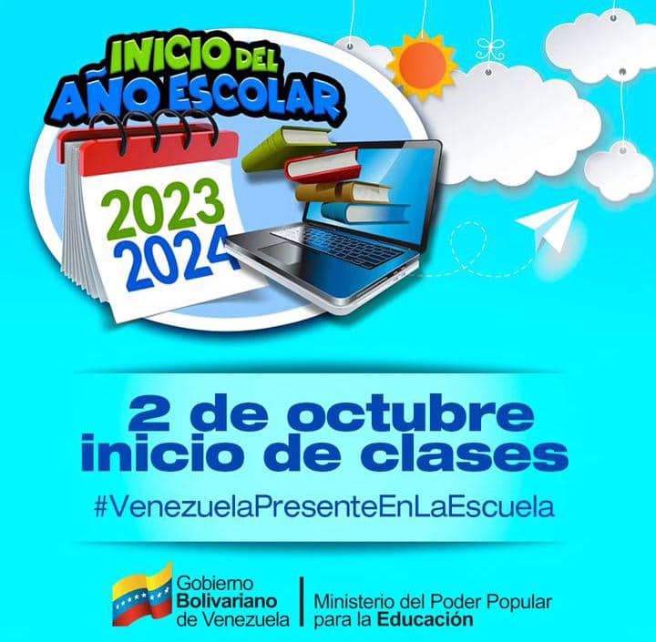 Inicio de actividades escolares el lunes 02 de Octubre con alegría y entusiasmo iniciamos el año escolar 2023-2024. @nicolasmaduro @_laavanzadora @berzabethg1 @divinipriesptachira  @zonaeducativatachira #venezuelapresenteenlaescuela