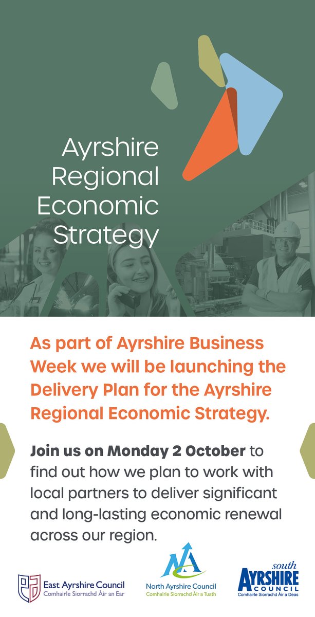 Looking forward to welcoming  <a href="/SpiritAero/">Spirit AeroSystems</a> <a href="/CHAP_advice/">CHAP</a> and @skinewmilns on Monday to discuss our Ayrshire Economic Strategy and the exciting path forward.
Sign up here tinyurl.com/567uc9n7
tinyurl.com/yxrnfyju