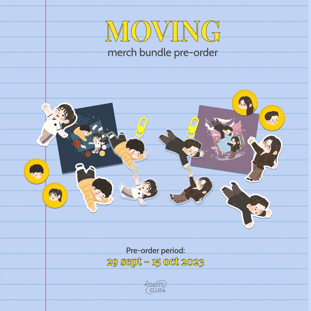 _idiotsclub's tweet photo. ♡ shares & likes are appreciated ♡
Idiots Club PO Moving Merch Bundle is open! there are 2 version u can choose!
PO PERIOD
* Batch 1:
29 sept - 7 oct (Get special disc 10k) 💸50k /bundle
* Batch 2:
8 oct - 15 oct 💸60k /bundle
#moving #bongseok #heesoo #dusik #mihyun https://t.co/7L2AjBAZuv