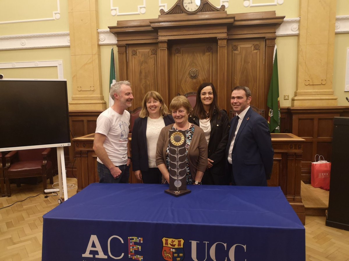 <a href="/McSweeneyProf/">Paul McSweeney</a> <a href="/corklearning/">Cork Learning City</a> <a href="/ACEUCC/">ACE UCC</a> <a href="/sotuama/">Séamus Ó Tuama</a> <a href="/l_elamoud/">Dr Lyndsey El Amoud</a> <a href="/OVPLTUCC/">UCC Learning and Teaching</a> Lovely event with inspiring speech from ex <a href="/UCC/">UCC Ireland</a>  president Michael Mortell,  great lecture by Dr Josephine Finn <a href="/MaynoothUni/">Maynooth University</a> &amp; a deserving accolade to Tiina Neylon who was also instrumental in forming <a href="/eccowellcork/">EcCoWell Cork</a> lovely catch up.