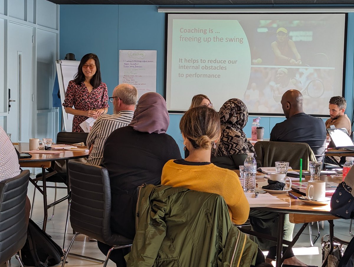 Christine Chen @EnglishHubUK is zooming in on coaching as a leadership style for developing high performing teams #LeadLondon