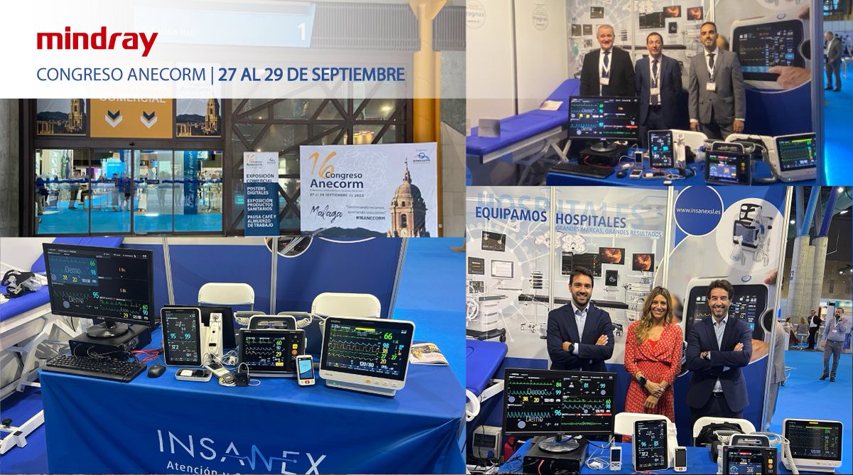 MindraySpain's tweet photo. 📍 Mindray España ha participado en el congreso ANECORM de la mano de nuestro distribuidor Insanex. 

🤜🤛 ¡Muchas gracias a todos los asistentes que visitaron nuestro stand durante su visita al congreso!

✚ Os dejamos algunas imágenes del congreso

#16Anecorm https://t.co/mzyc6HwXU3