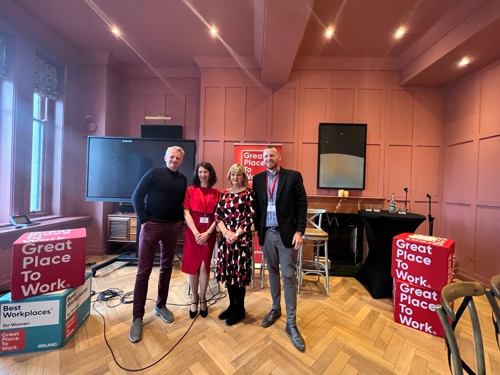 GPTW_Ireland's tweet image. A fantastic morning with our speakers  🎤! #ClientGettogether #GPTW