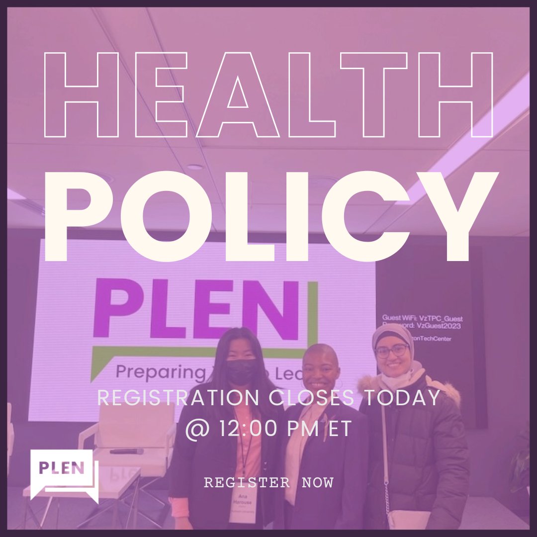 Registration for the 2023 Health Policy Seminar closes TODAY! Register by 12:00 pm E.T. to join us in D.C., from October 9-11th, with college students from across the U.S. considering a career in health policy. Register through this link: ow.ly/1G7950PQUtx