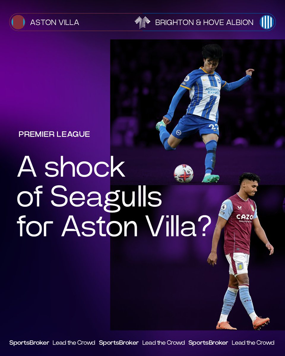 Can Brighton finally defeat the Villains? 👊 Brighton have lost 4 of their last 5 games against Villa. But Brighton's good start could help them grab a win. Their virtual share price sits at £232.96, with Villa’s at £228.47. 18+ Always Play Responsibly.