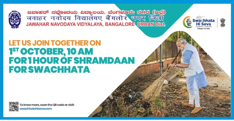 JNVBANGALOREURB's tweet photo. #SwachhtaHiSevais in full swing across the Nation! Let's join the hands for a cleaner &amp; healthier India
#commisionernvs #TGopalakrishna #CVsanthy65987 #nvshyd #SHS2023 https://t.co/lAjioFlYbS