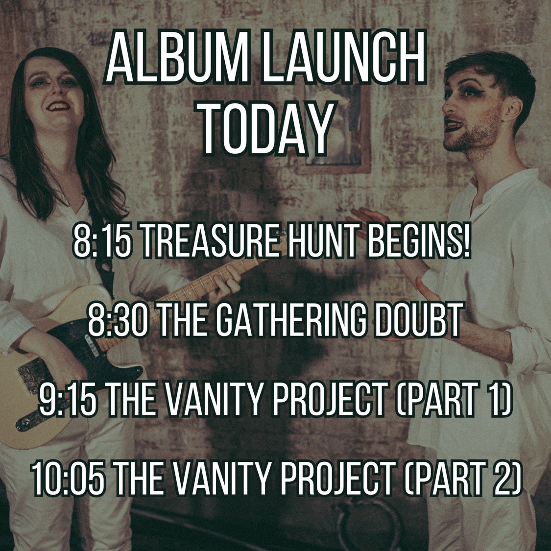 Our album is out today!! Our album show is tonight at The Cavendish Arms In London! IT’S A BIG DAY.