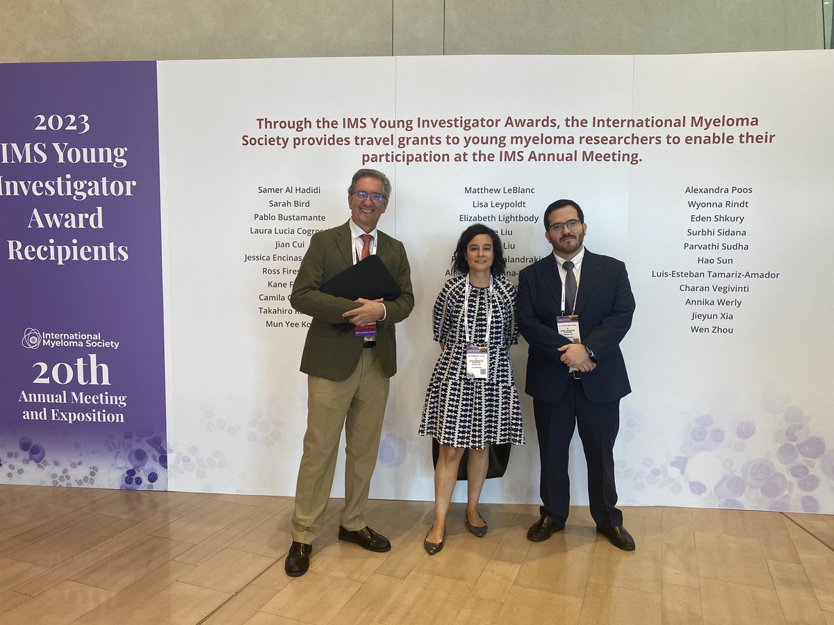 EstebanTamariz's tweet photo. Truly honored to be among this year’s awardees of the IMS Young Investigator Awards. Could not have been possible without the unwavering support by @paurotero, Jesus, and @BrunoPaiva_UNAV along the way. #IMS23 @Myeloma_Society @clinicanavarra @CancerCCUN https://t.co/7rDPOMl68I