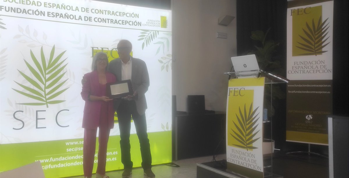 La Dra Inmaculada Parra <a href="/inmaparraribes/">Inma Parra</a> ha sido premiada con el premio a la personalidad destacada en anticoncepción, salud sexual y reproductiva 2023 en el #DiaMundialDeLaAnticoncepcion de la mano de la <a href="/SEContracepcion/">SEC</a>.
Merecido premio 🎖️. Muchas gracias por todo tu trabajo.