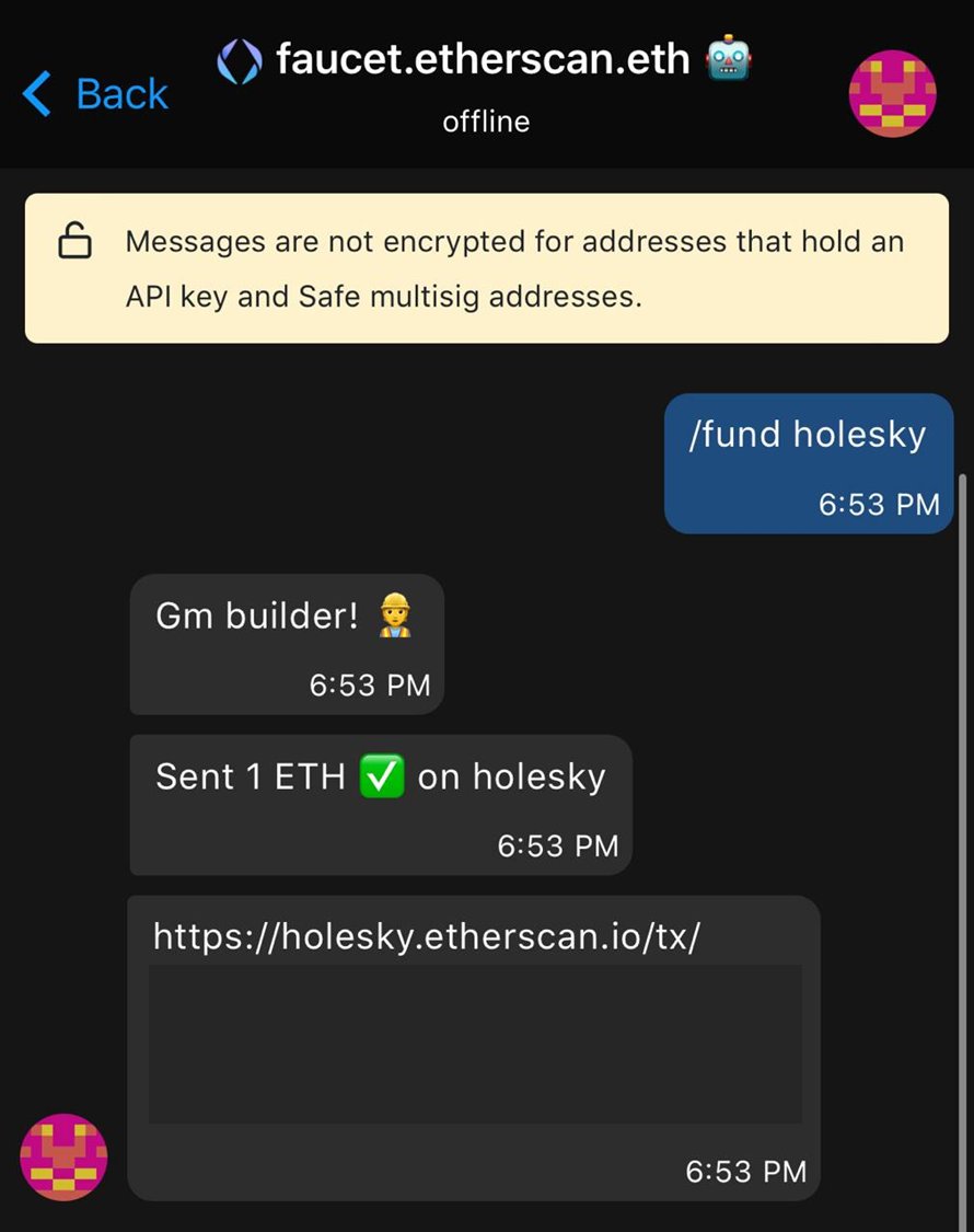 Celebrating the launch of Holesky with a new Faucet on Blockscan Chat! DM  