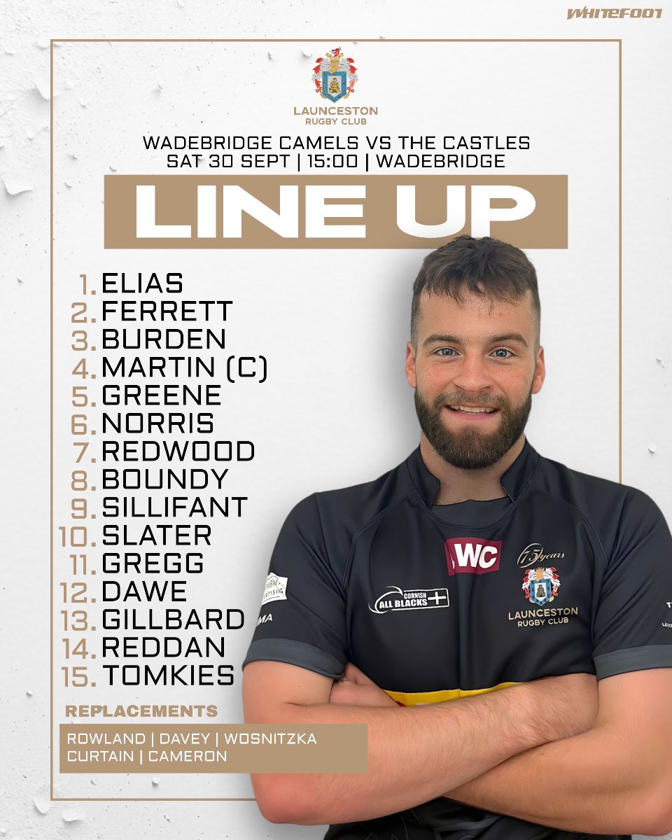 CABs_Rugby_Club's tweet photo. This is how The Castles will line up for tomorrows game away at Wadebridge.
#TheCastles https://t.co/FSaFcDqx05