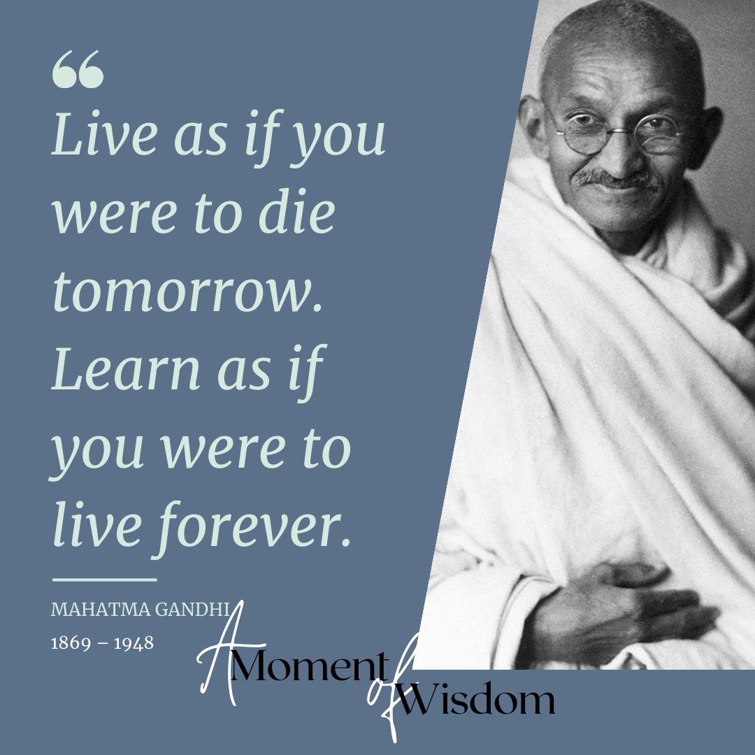 I would if I didn't have to sleep, or if I didn't enjoy it so much.

#Gandhi
#CarpeDiem
#LiveForToday
#LearnForever
#PhilosophyOfLife
#SeizeTheMoment
#WisdomLivesOn
#EternalLearning
#LifeAndLearning
#LiveFullyLearnAlways
#EmbraceEveryDay
#WisdomForLife
#LiveLearnGrow