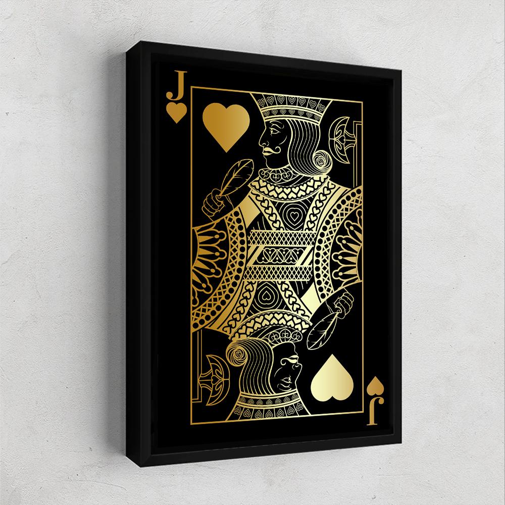 ByDesignStudio's tweet image. Jack of Hearts Gold Gallery Canvas Wall Art  
by By Design Studios. 
Shop now 👉👉 shortlink.store/waaajdhdisbj