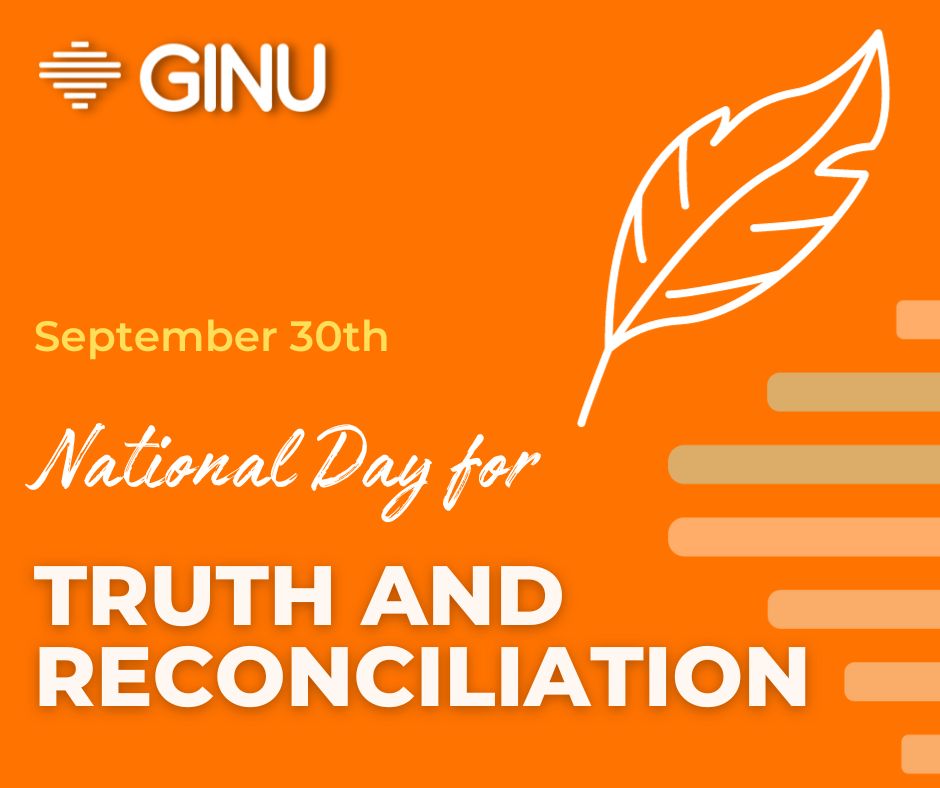 Gespe’gewa’gi Institute of Natural Understanding (@thegmrc) on Twitter photo The Gespe'gewa'gi Institute of Natural Understanding (GINU) joins with our Indigenous community members in recognition for National Day of Truth and Reconciliation.  In recognition of this day, our office will be closed on Friday, September 29th. The Gespe'gewa'gi Institute of Natural Understanding (GINU) joins with our Indigenous community members in recognition for National Day of Truth and Reconciliation.  In recognition of this day, our office will be closed on Friday, September 29th.