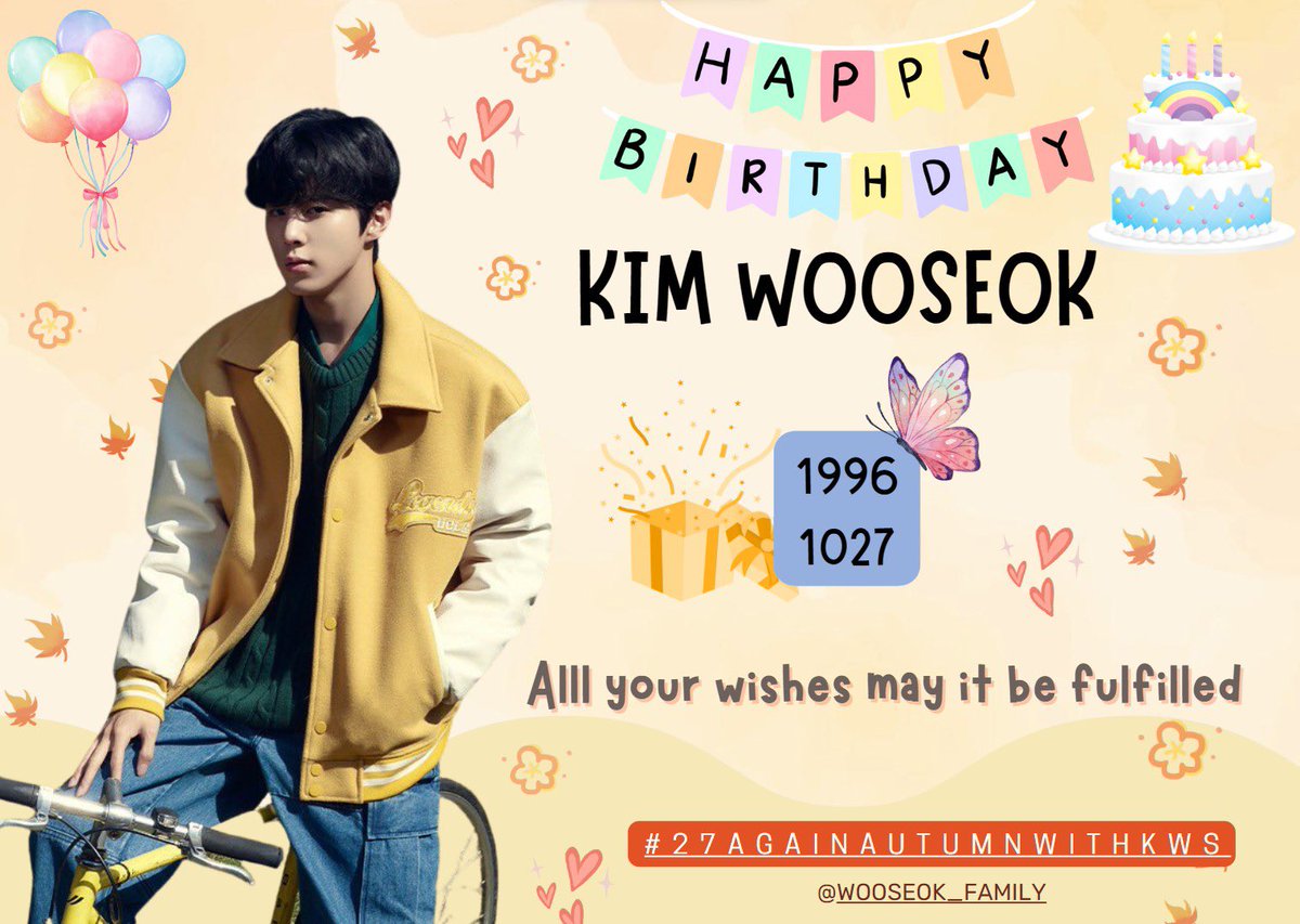 💌มาส่งการ์ดอวยพรวันเกิด #คิมอูซอก กับทางบ้าน <a href="/WOOSEOK_FAMILY/">WOOSEOK FAMILY</a> กันค่ะ ส่งเป็นไฟล์การ์ด
ขนาด A4 210x297mm
สกุลไฟล์: jpeg,png

📆ส่งที่ฟอร์มในทวิตที่โควทได้ถึง22ต.ค.

🎂มาอวยพรวันเกิดปีที่ 27 (ปีสากล) ของอูซอกกันเยอะๆนะคะ

#27AgainAutumnWithKWS <a href="/KWS_official_/">김우석(KIM WOO SEOK)</a> #KIMWOOSEOK #김우석