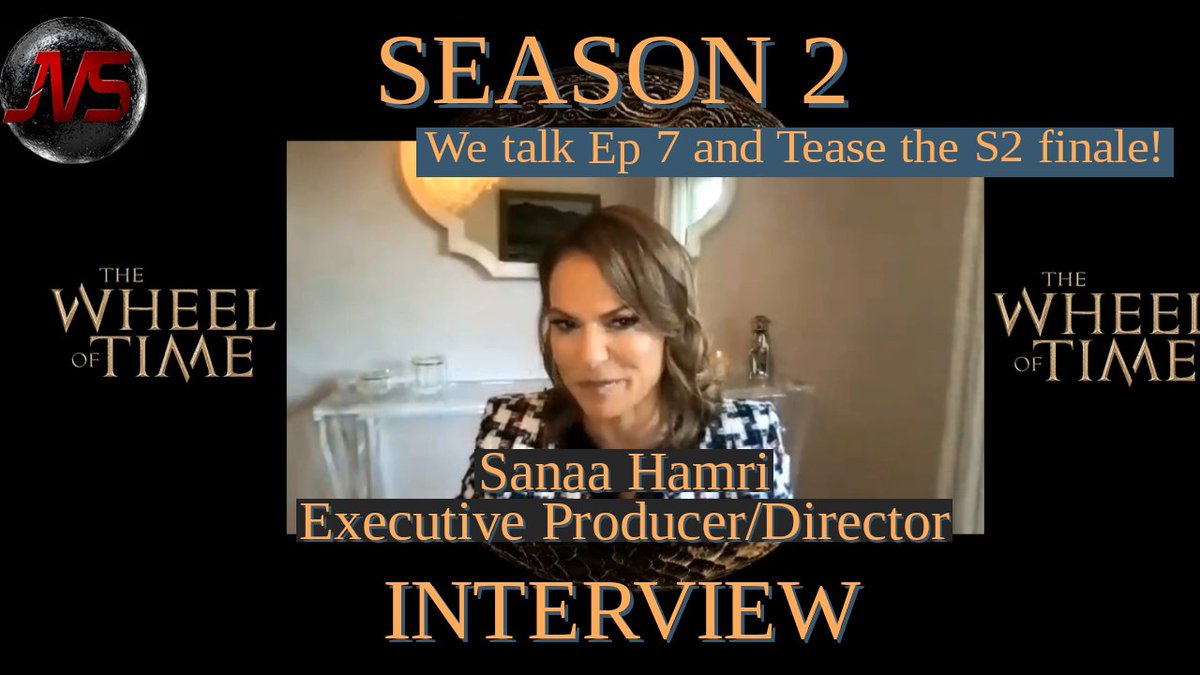 Team_JVS's tweet photo. #TheWheelOfTime's executive producer and director, Sanaa Hamri, chats with us about S2 Ep 7 "Daes Dae'mar" and teases the finale! Lanfear continues to slay!  #WoTShowSpoilers https://t.co/25eAo8zdJg https://t.co/OyOXnrn1Ry