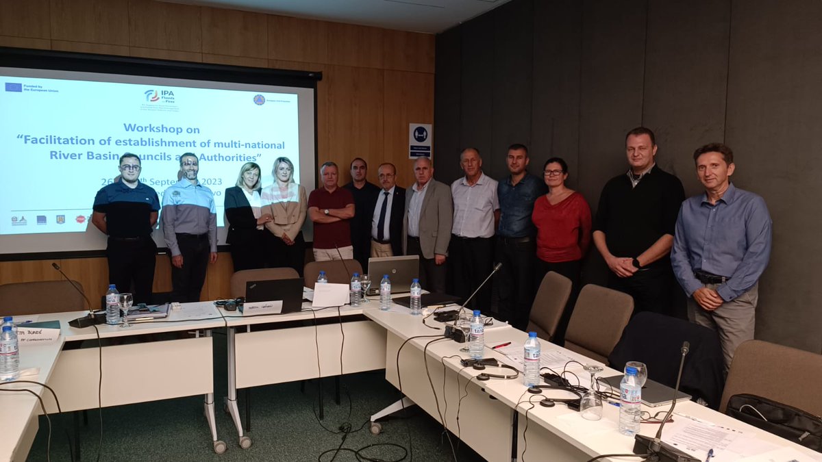 ipaff2020's tweet photo. First @ipaff2020 bilateral workshop for #crossborder #cooperation between #NorthMacedonia and #Kosovo with field visit to in Gjorce Petrov (N.Macedonia) and Kacanik (Kosovo), overlooking #Lepenac river. Thanks to everyone and to @hzsmsk
#floods #cooperation #crossborder https://t.co/slrpS6p7kX