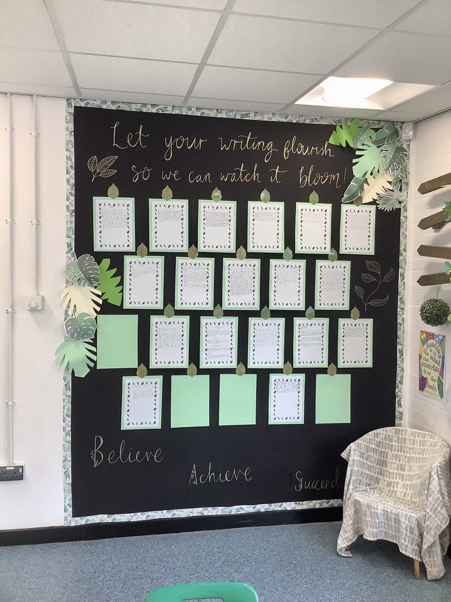 We think our writing wall looks fabulous. We just LOVE the botanical theme from <a href="/twinklresources/">Twinkl Resources</a> <a href="/TwinklKS2/">Twinkl KS2</a> #dreamteam <a href="/Jolly12Lucy/">Lucy Jolly</a> 🌿🌱🍃
